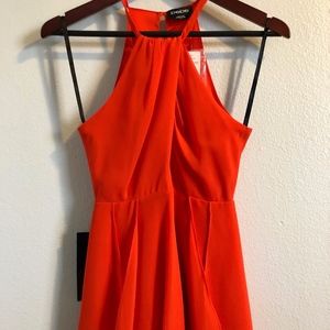 Bright Orange Flare Dress, Size 0